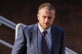 Dale Houghton arrives at Sheffield Magistrates court for sentencing (photo: Dean Atkins Photography)