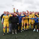 WAIT IS OVER: Rotherham Sunday League champions AFP Pewter Pot. Picture by Alex Roebuck