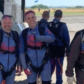 DBTH colleagues, Richard (left) and Luke (right) who skydived to raise funds for the NHS 75