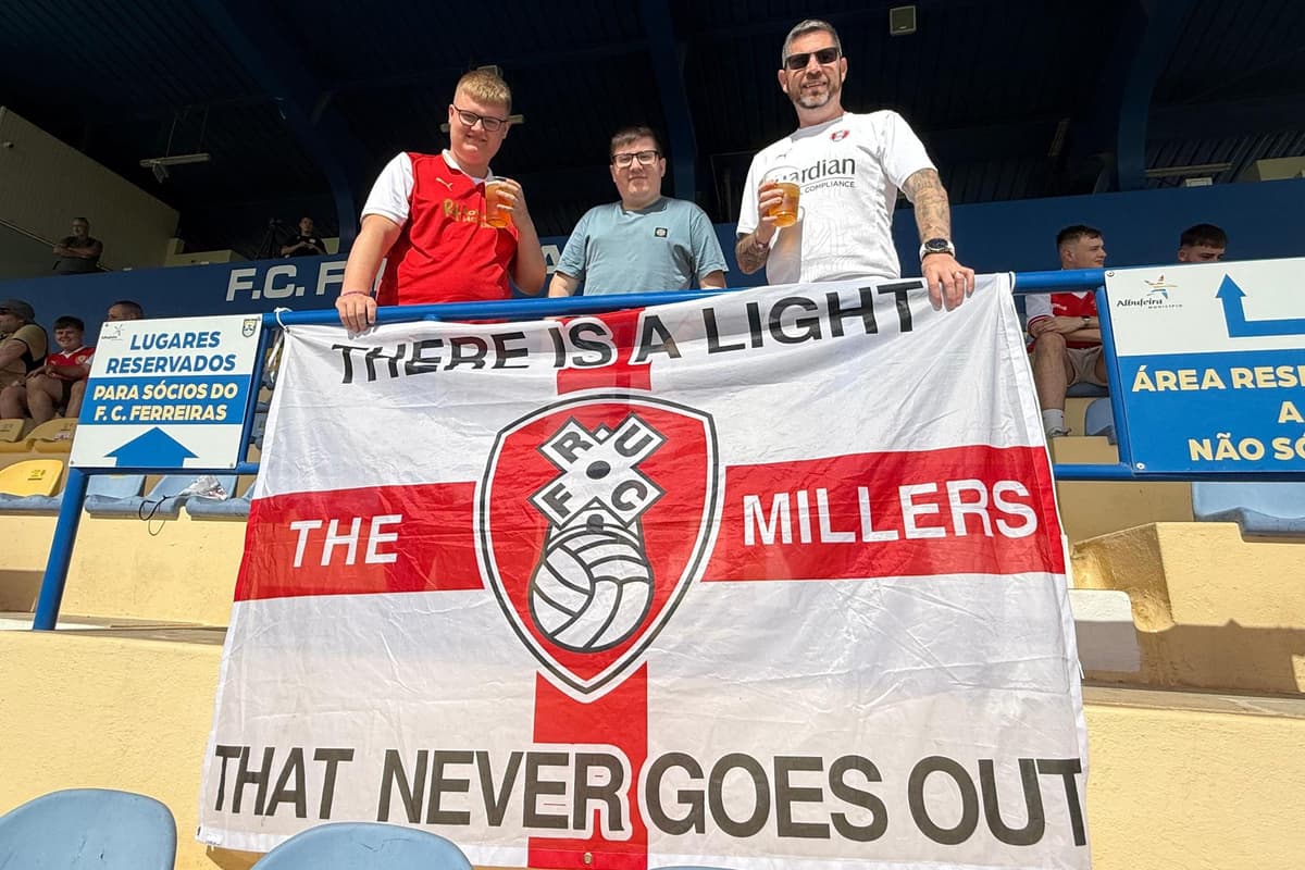 Roman Rotherham Fans travel to watch Rotherham United triumph on Algarve