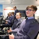 Air Cadets enjoy the flight simulators - photo by Stewart Writtle