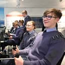 Air Cadets enjoy the flight simulators - photo by Stewart Writtle