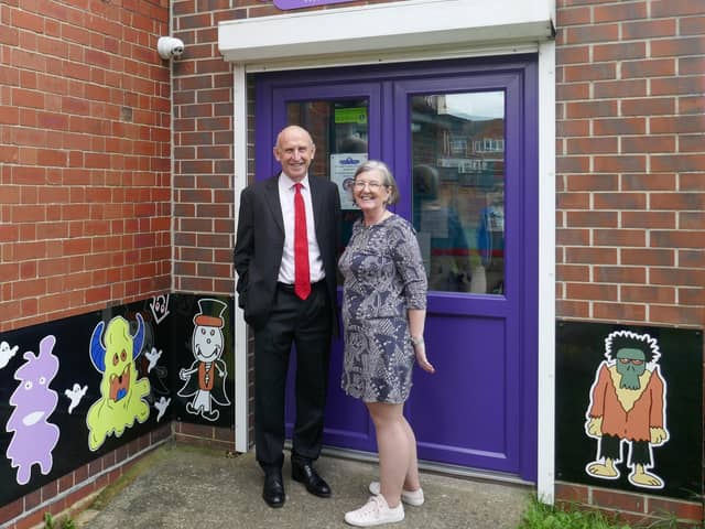 FUNDING BOOST: Wentworth and Dearne MP John Healey and Station House CEO Charlotte Williams