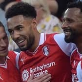 Andre Green celebrates after his wonder-goal for Rotherham United against Sheffield United in a pre-season friendly against Sheffield United at AESSEAL New York Stadium. Picture: Kerrie Beddows